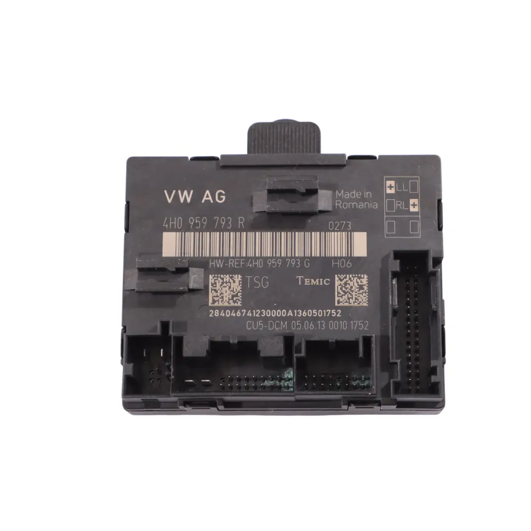 Audi A8 D4 4H Front Door Control Module Unit ECU Driver's Side - SKU 4H0959793R - Part number 4H0959793R