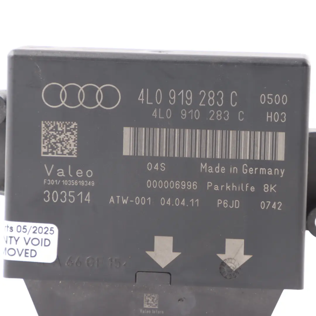Parking Control Unit ECU Module Sensor PDC to Audi A6 C6 with Part number 4L0919283C Audi A6 C6 Parking Control Unit ECU Module Sensor PDC - SKU 4L0919283C - Part number 4L0919283C