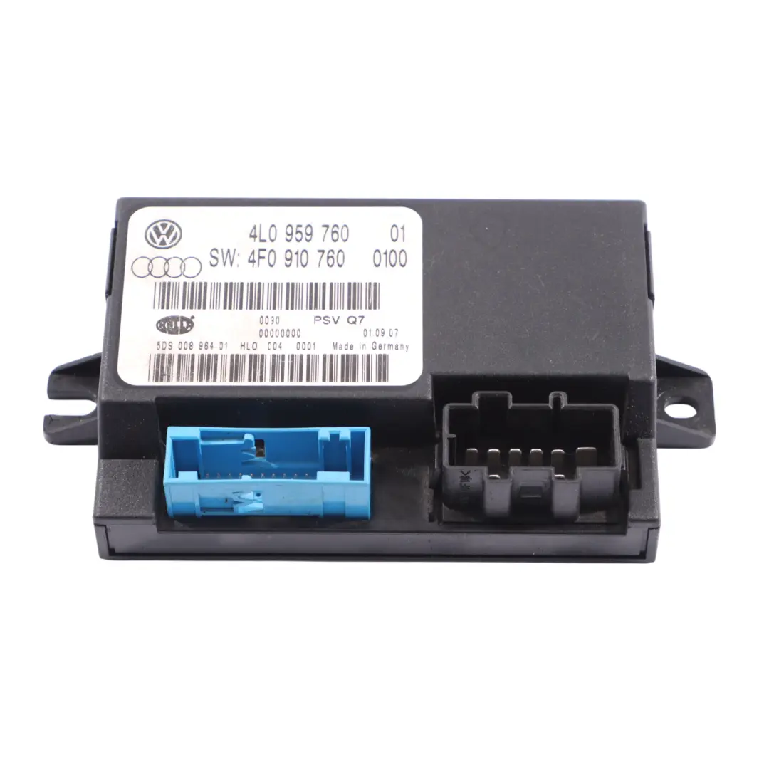Módulo Ajuste Memoria Delantera Control Izquierda Derecha para Audi Q7 4L con número de pieza 4L0959760 Audi Q7 4L Módulo Ajuste Memoria Delantera Control Izquierda Derecha - SKU 4L0959760 - Número de pieza 4L0959760