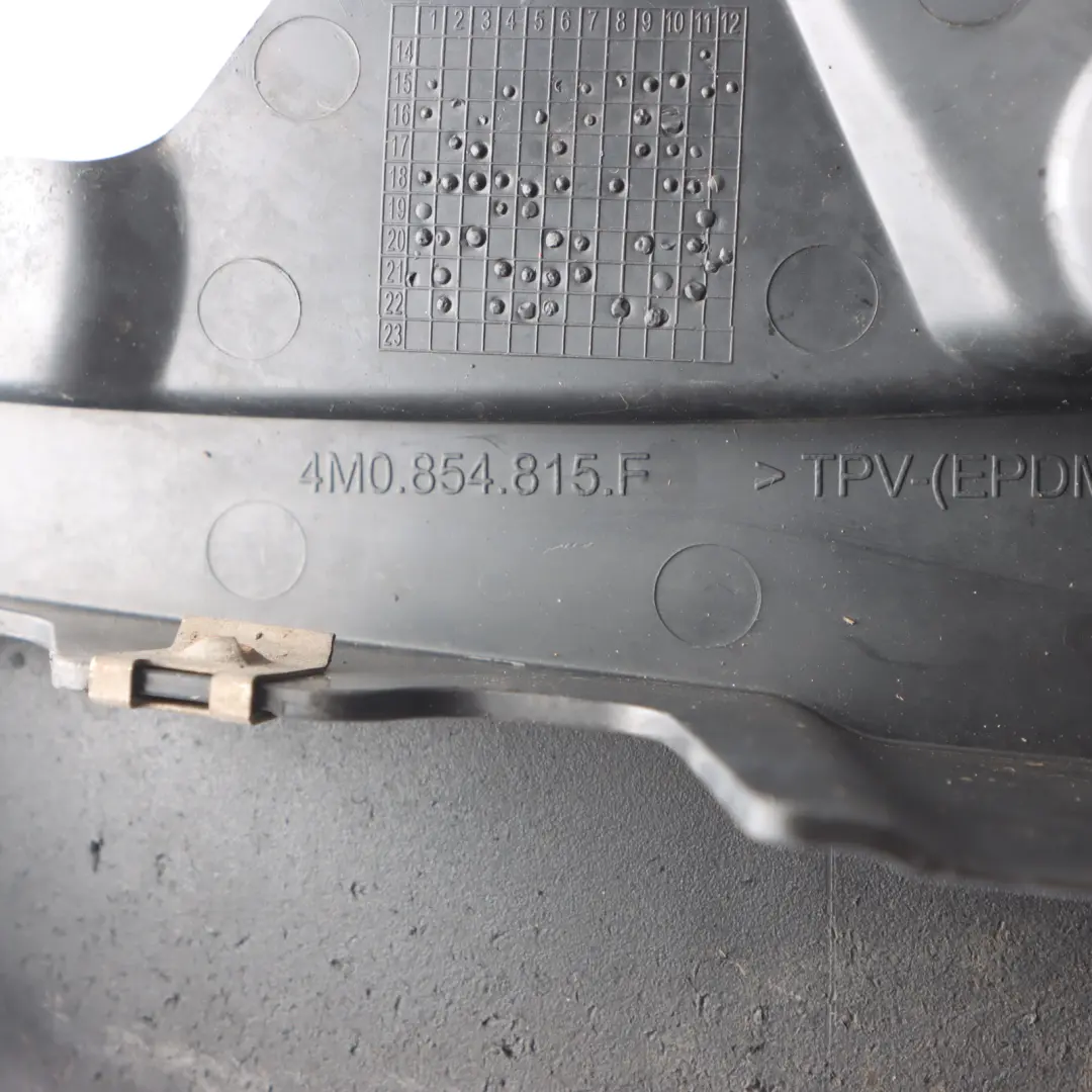 4M Rear Cover Wheel Arch Housing Mudguard Spoiler Left N/S to Audi Q7 with Part number 4M0854815F Audi Q7 4M Rear Cover Wheel Arch Housing Mudguard Spoiler Left N/S - SKU 4M0854815F - Part number 4M0854815F