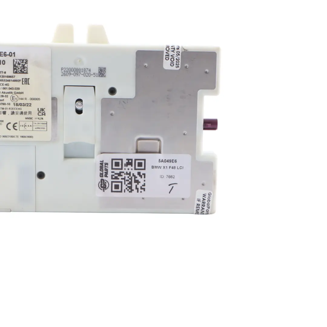 BMW X1 F48 Telematics Control Module ECU Unit - SKU 5A049E6 - Part number 5A049E6