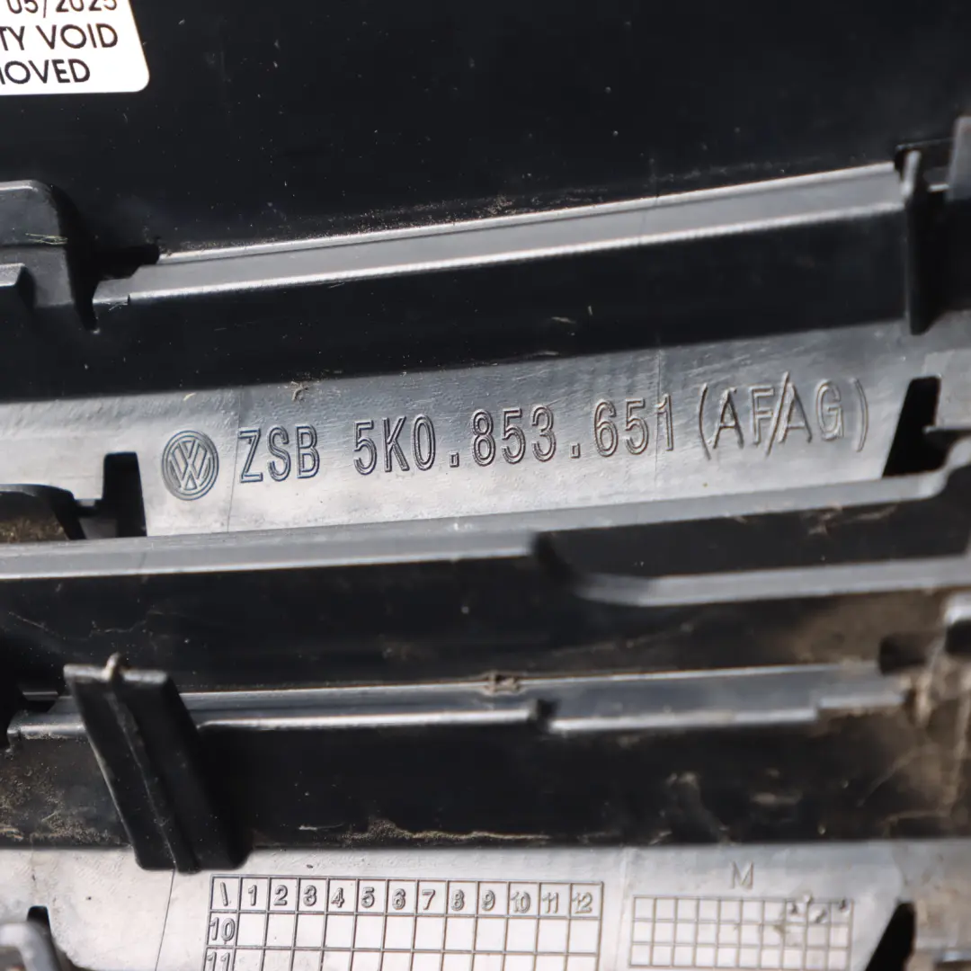 VW Volkswagen Golf VI Grill Atrapa Chłodnicy Kratka Maski - SKU 5K0853651AM-1 - Numer Części 5K0853651AM