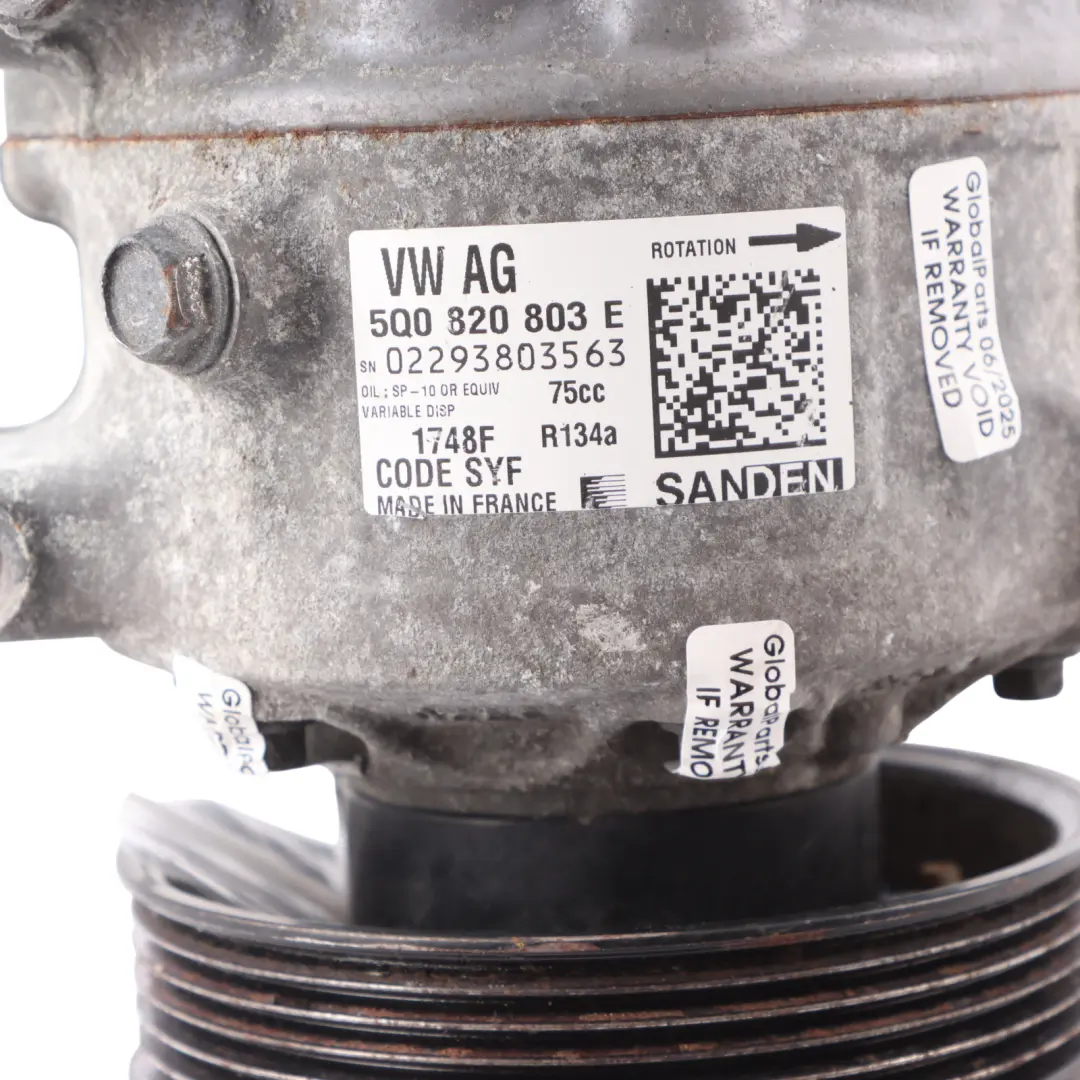 Audi A3 8V 2.0 TDI Klimatisierungspumpe Kompressoreinheit 5Q0820803F - SKU 5Q0820803E - Teilenummer 5Q0820803E