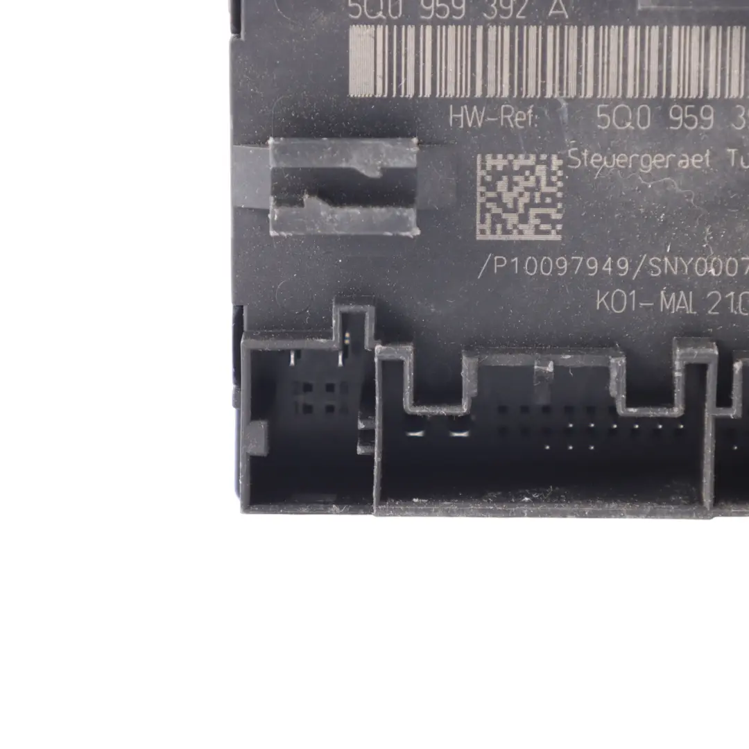 Front Door Module Unit ECU Left N/S Passenger Side to Audi A3 8V with Part number 5Q0959392A Audi A3 8V Front Door Module Unit ECU Left N/S Passenger Side - SKU 5Q0959392A - Part number 5Q0959392A