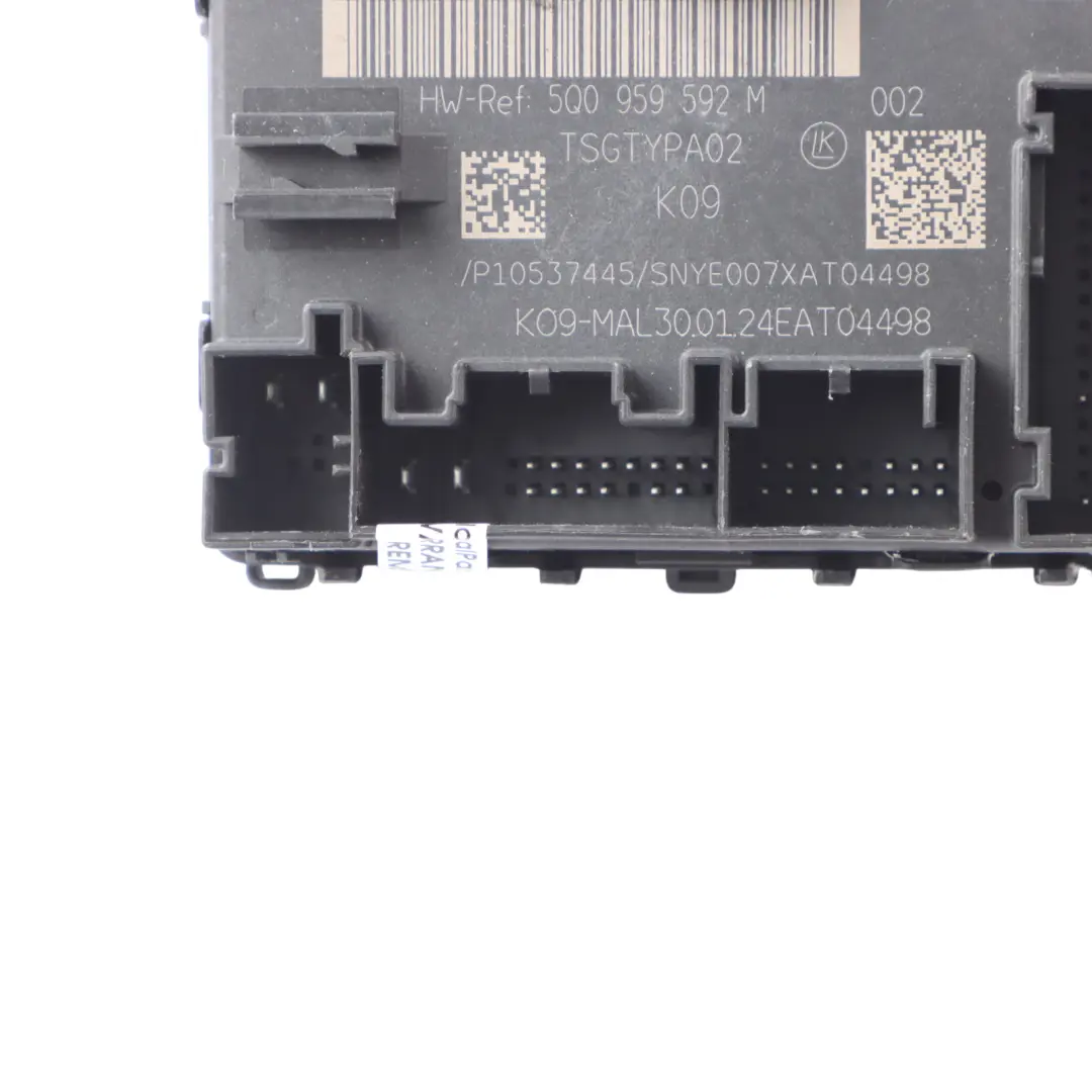 Door Module Control Unit Front Passenger Side to Audi Q2 GA with Part number 5Q0959592M Audi Q2 GA Door Module Control Unit Front Passenger Side - SKU 5Q0959592M - Part number 5Q0959592M