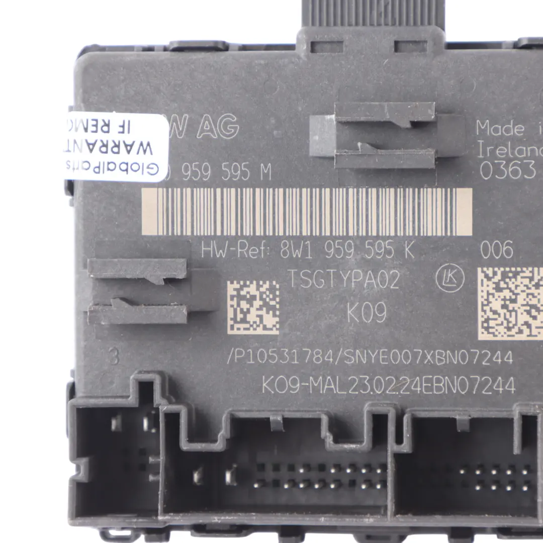 Modulo Porta Anteriore Controllore Controllore Passeggero per Audi Q2 GA con numero di parte 5Q0959595M Audi Q2 GA Modulo Porta Anteriore Controllore Controllore Passeggero - SKU 5Q0959595M - Numero di parte 5Q0959595M