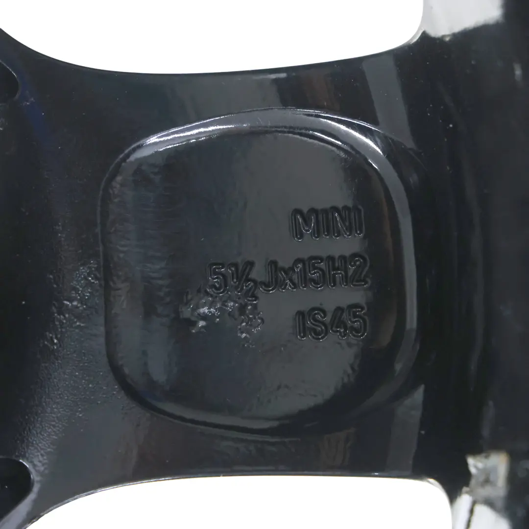 Mini Cooper One R50 R55 R56 Black Wheel Alloy Rim 15" 5-Start Spooler 100 - SKU 6768498-6 - Part number 6768498