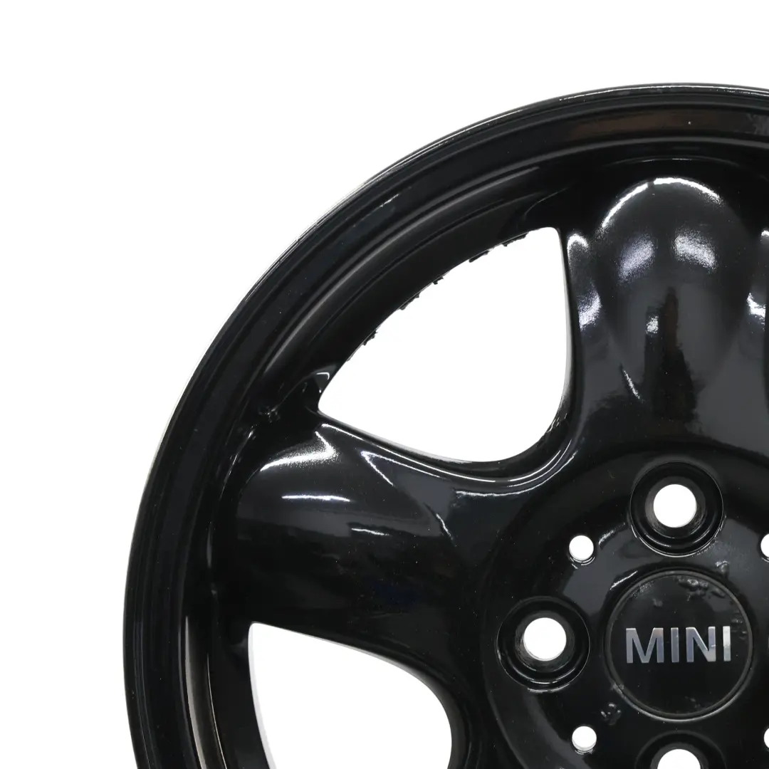 Alloy Rim 15" 5-Start Spooler 100 to Mini Cooper One R50 R55 R56 Black Wheel with Part number 6768498 Mini Cooper One R50 R55 R56 Black Wheel Alloy Rim 15" 5-Start Spooler 100 - SKU 6768498-6 - Part number 6768498