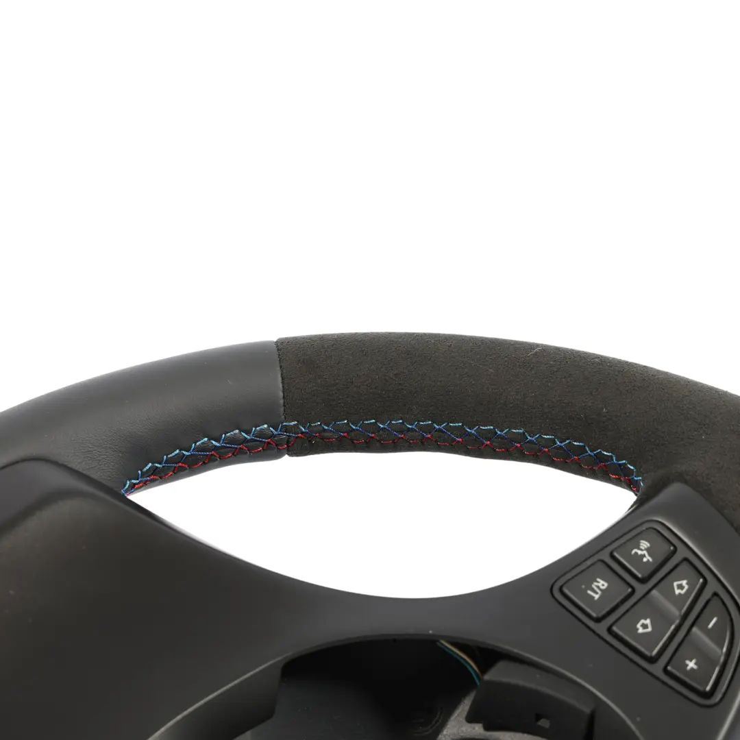 NUEVO Cuero Negro Alcantara M-Tricolorado para BMW X3 E83 X5 E53 Volante Sport con número de pieza 6778404 BMW X3 E83 X5 E53 Volante Sport NUEVO Cuero Negro Alcantara M-Tricolorado - SKU 6778404-1 - Número de pieza 6778404