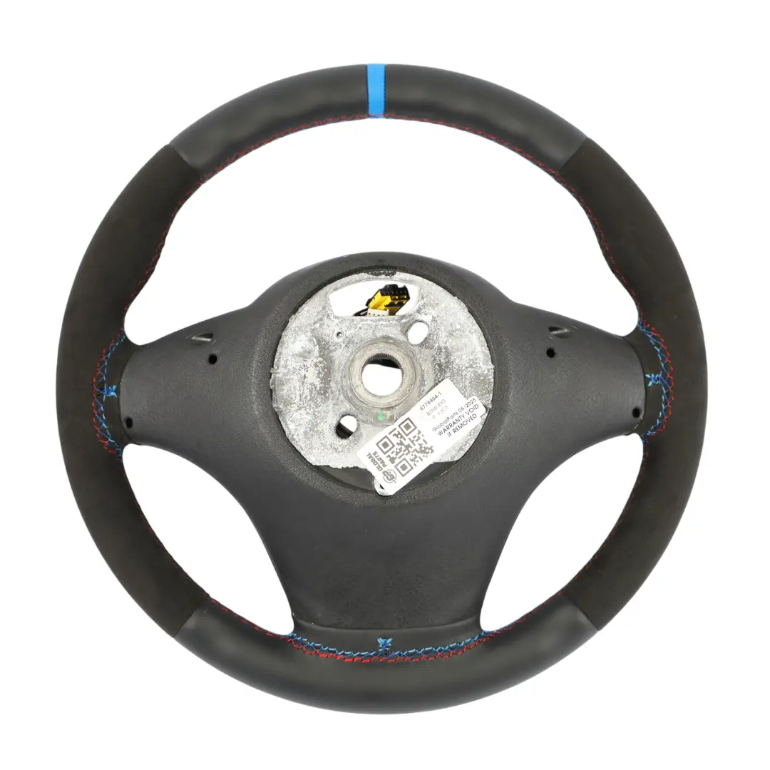 NUOVO Pelle Nera Alcantara M-Tricolore per BMW X3 E83 X5 E53 Volante Sport con numero di parte 6778404 BMW X3 E83 X5 E53 Volante Sport NUOVO Pelle Nera Alcantara M-Tricolore - SKU 6778404-1 - Numero di parte 6778404