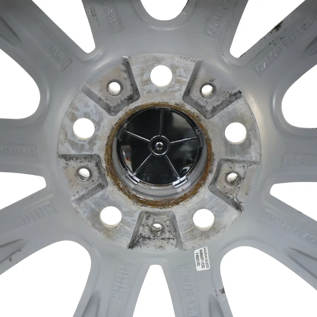 Alloy Wheel Rim 17" V Spoke 236 8J ET:30 to BMW F10 F11 F12 Silver with Part number 6780720 BMW F10 F11 F12 Silver Alloy Wheel Rim 17" V Spoke 236 8J ET:30 - SKU 6780720-4 - Part number 6780720