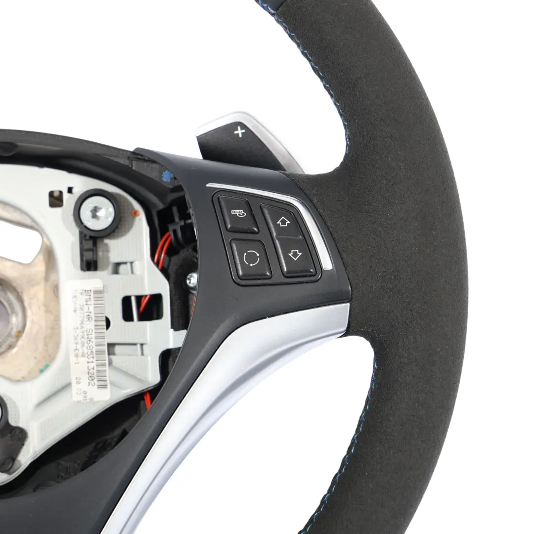 NEUES Schwarz Leder M-Sport Look Lenkrad Schaltwippen für BMW E87 E90 E91 LCI mit Teilenummer 6795572 BMW E87 E90 E91 LCI NEUES Schwarz Leder M-Sport Look Lenkrad Schaltwippen - SKU 6795572-3 - Teilenummer 6795572