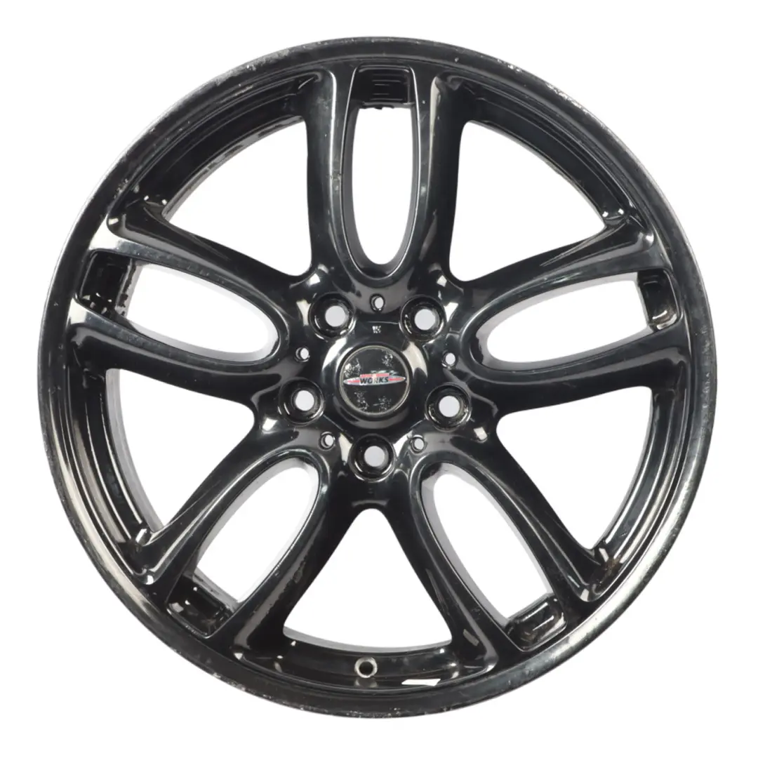Schwarz Alufelge 19" 7,5J ET:52 Doppelspeiche R129 für Mini Cooper R60 R61 JCW mit Teilenummer 6796992 Mini Cooper R60 R61 JCW Schwarz Alufelge 19" 7,5J ET:52 Doppelspeiche R129 - SKU 6796992-2 - Teilenummer 6796992