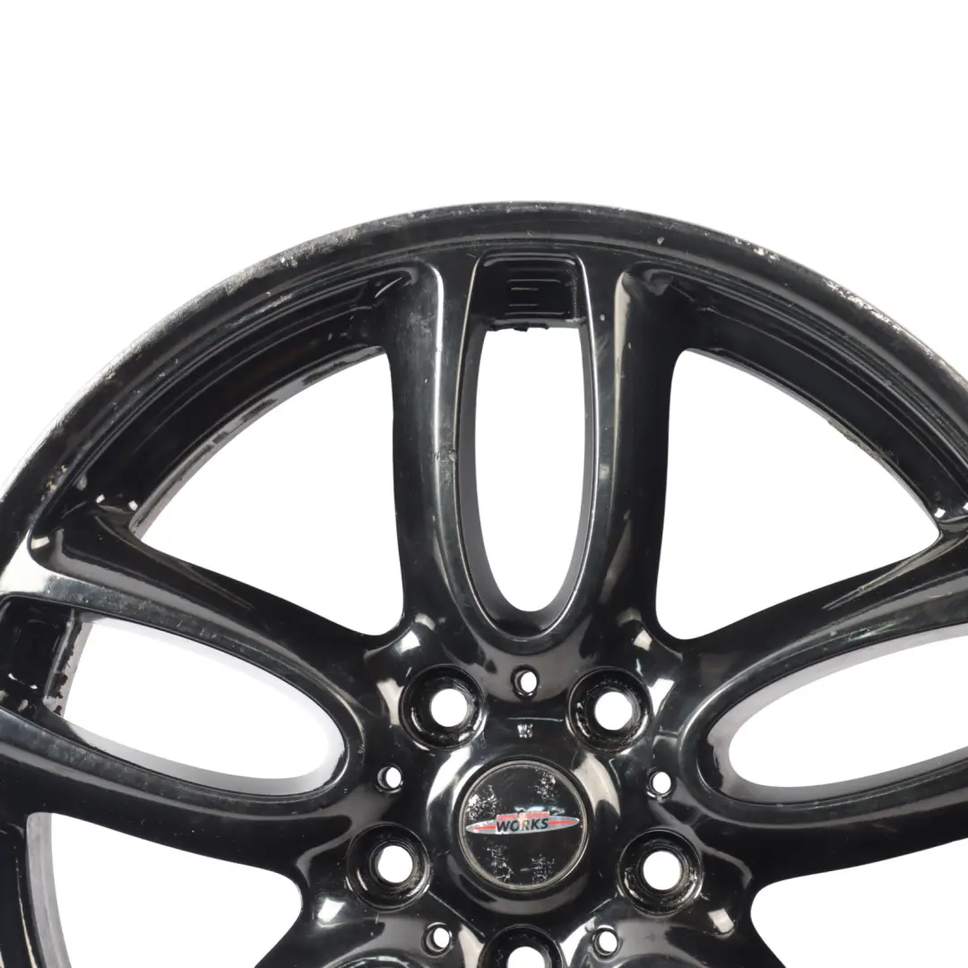 Alloy Rim 19" 7,5J ET:52 Double Spoke R129 to Mini Cooper R60 R61 JCW Black Wheel with Part number 6796992 Mini Cooper R60 R61 JCW Black Wheel Alloy Rim 19" 7,5J ET:52 Double Spoke R129 - SKU 6796992-2 - Part number 6796992