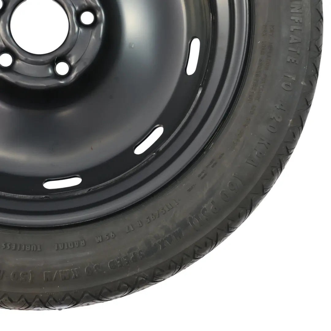 Spare Steel Wheel Tyre 115/95 R17 to BMW F40 F44 F45 F46 with Part number 6851507 BMW F40 F44 F45 F46 Spare Steel Wheel Tyre 115/95 R17 - SKU 6851507 - Part number 6851507