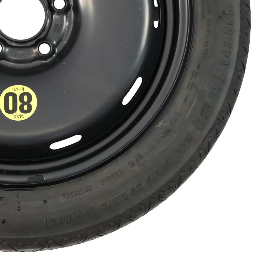 Ruota Di Scorta In Acciaio 115/95 R17 per BMW F40 F44 F45 F46 con numero di parte 6851507 BMW F40 F44 F45 F46 Ruota Di Scorta In Acciaio 115/95 R17 - SKU 6851507 - Numero di parte 6851507