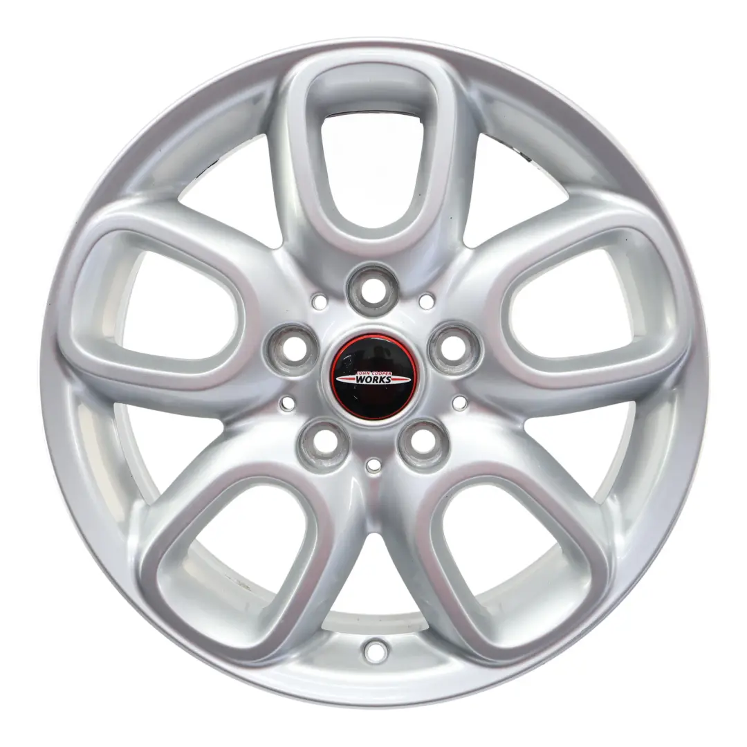 llanta de aleación de plata 16" Loop Spoke 494 6,5J ET:54 para Mini Cooper F55 F56 con número de pieza 6855103 Mini Cooper F55 F56 llanta de aleación de plata 16" Loop Spoke 494 6,5J ET:54 - SKU 6855103-1 - Número de pieza 6855103