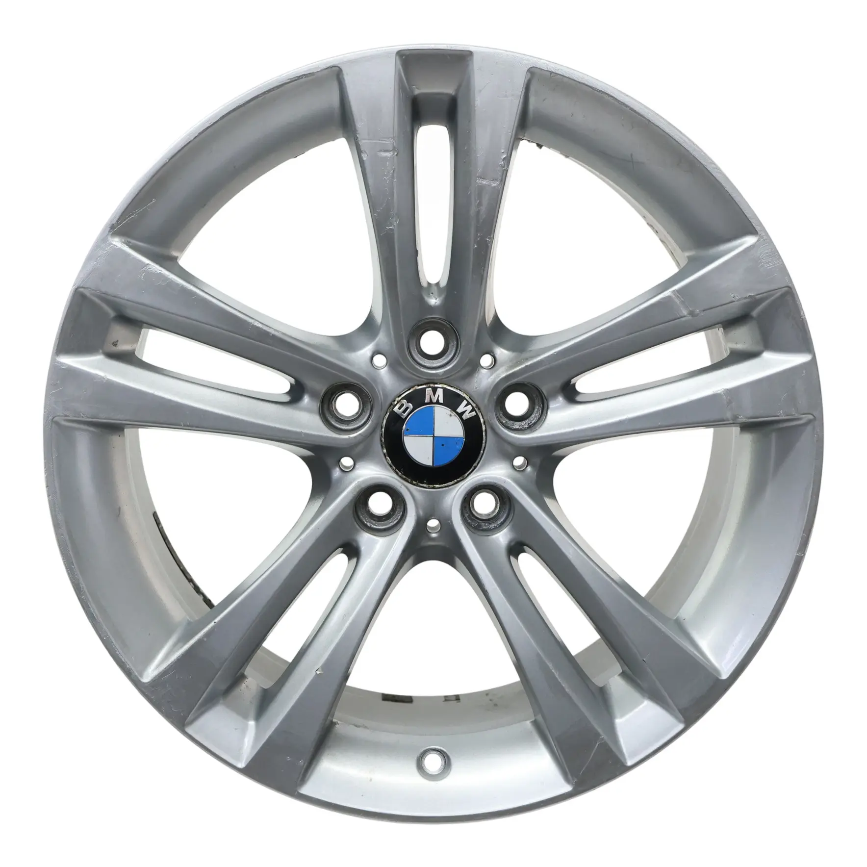 BMW F30 F31 F32 Silberne Alufelge 18" Doppelspeiche 397 8,5J ET:47 6868378