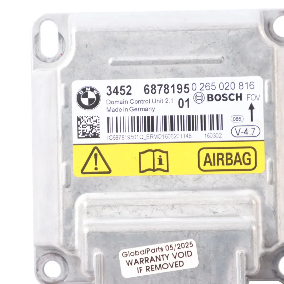 Air Module BMW X5 F15 X6 F16 ECU ICM Control Unit - SKU 6878195 - Part number 6878195