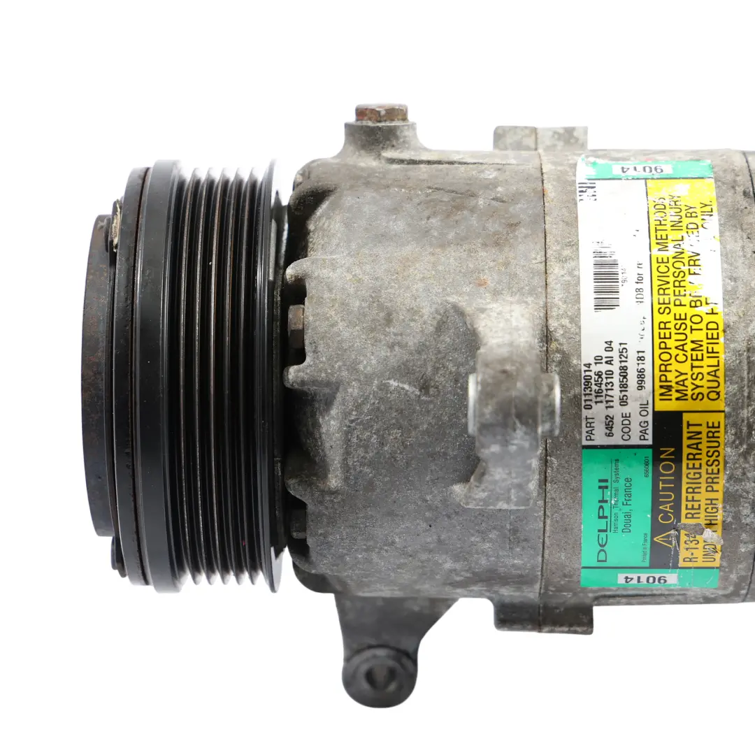 A/C Aire Acondicionado Compresor Bomba 1171310 para Mini R50 R52 R53 con número de pieza 6918122 Mini R50 R52 R53 A/C Aire Acondicionado Compresor Bomba 1171310 - SKU 6918122-3 - Número de pieza 6918122