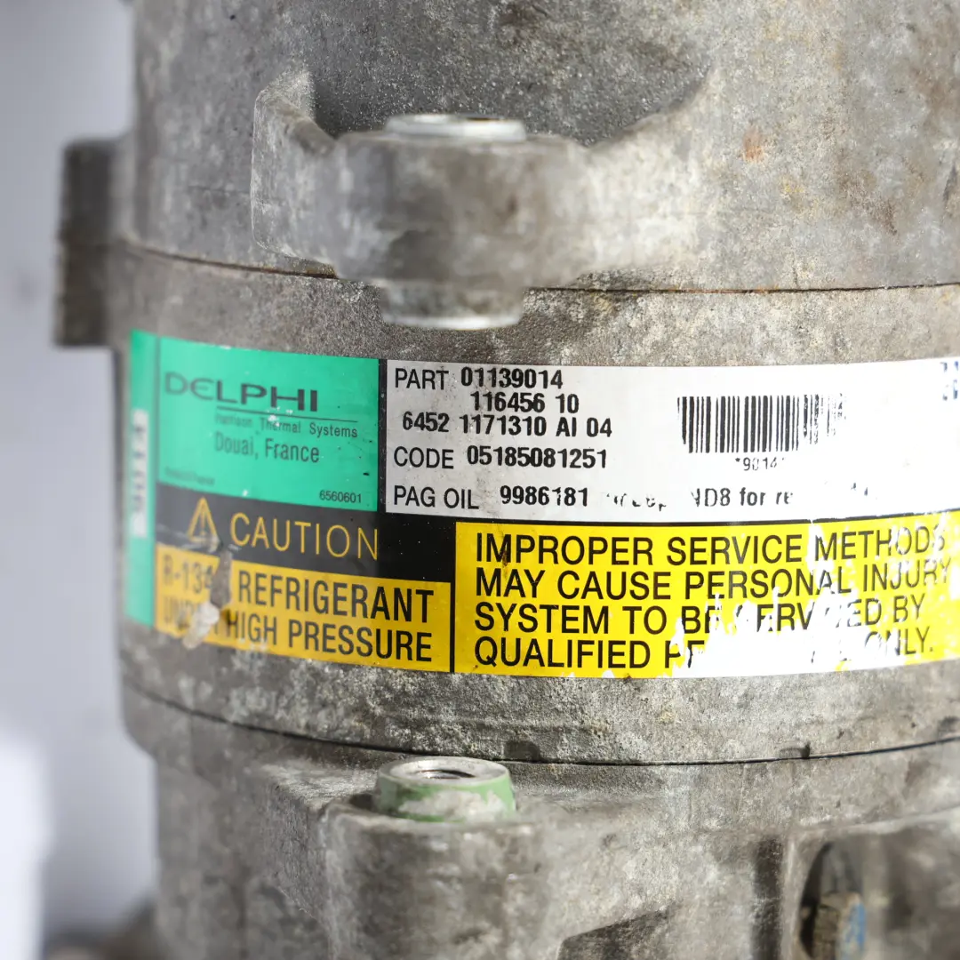 A/C Pompa Compressore Aria Condizionata 1171310 per Mini R50 R52 R53 con numero di parte 6918122 Mini R50 R52 R53 A/C Pompa Compressore Aria Condizionata 1171310 - SKU 6918122-3 - Numero di parte 6918122