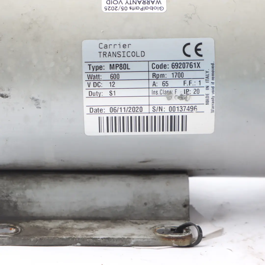 Carrier Transicold Fridge Box Freezer Alternator Generator Pump 600W 12V MP80L to with Part number 6920761X Carrier Transicold Fridge Box Freezer Alternator Generator Pump 600W 12V MP80L - SKU 6920761X - Part number 6920761X