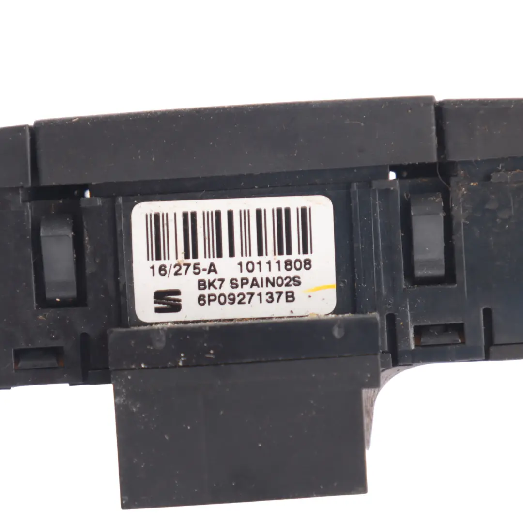 Central Locking Rear Mist Switch Control Block Panel to Seat Ibiza IV with Part number 6P0927137B Seat Ibiza IV Central Locking Rear Mist Switch Control Block Panel - SKU 6P0927137B - Part number 6P0927137B