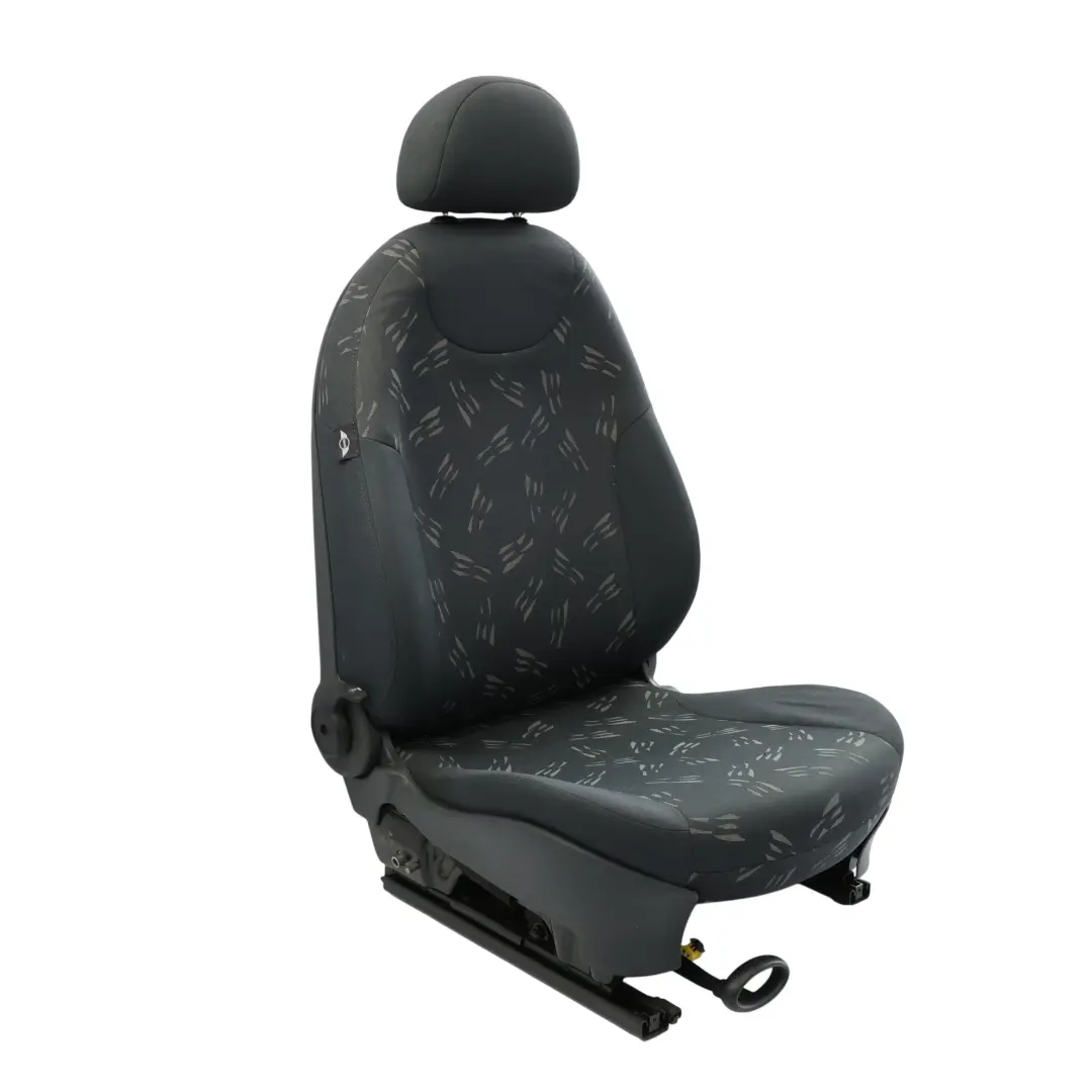 Front Right O/S Seat Cloth Fabric Random Panther Black to Mini Cabrio R52 with Part number 7131924 Mini Cabrio R52 Front Right O/S Seat Cloth Fabric Random Panther Black - SKU 7131924 - Part number 7131924