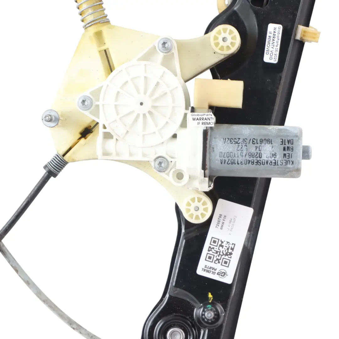 Coupé Front Window Lifter Right O/S Doors With Motor to BMW F06 with Part number 7268798 BMW F06 Coupé Front Window Lifter Right O/S Doors With Motor - SKU 7268798 - Part number 7268798