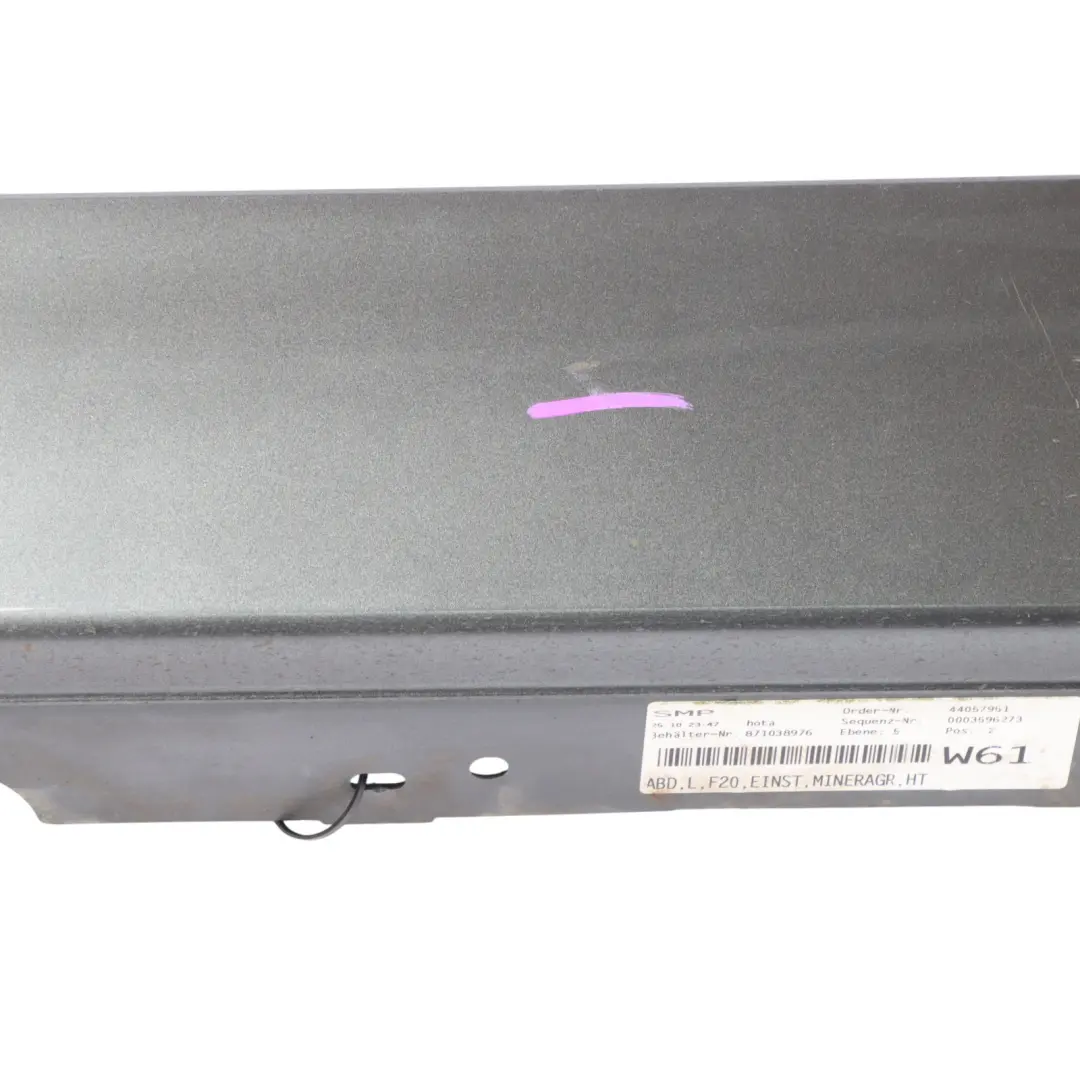 BMW F20 Side Skirt Sill Strip Left N/S Mineralgrau Mineral Grey Metallic - B39 - SKU 7293553-MG2 - Part number 7293553