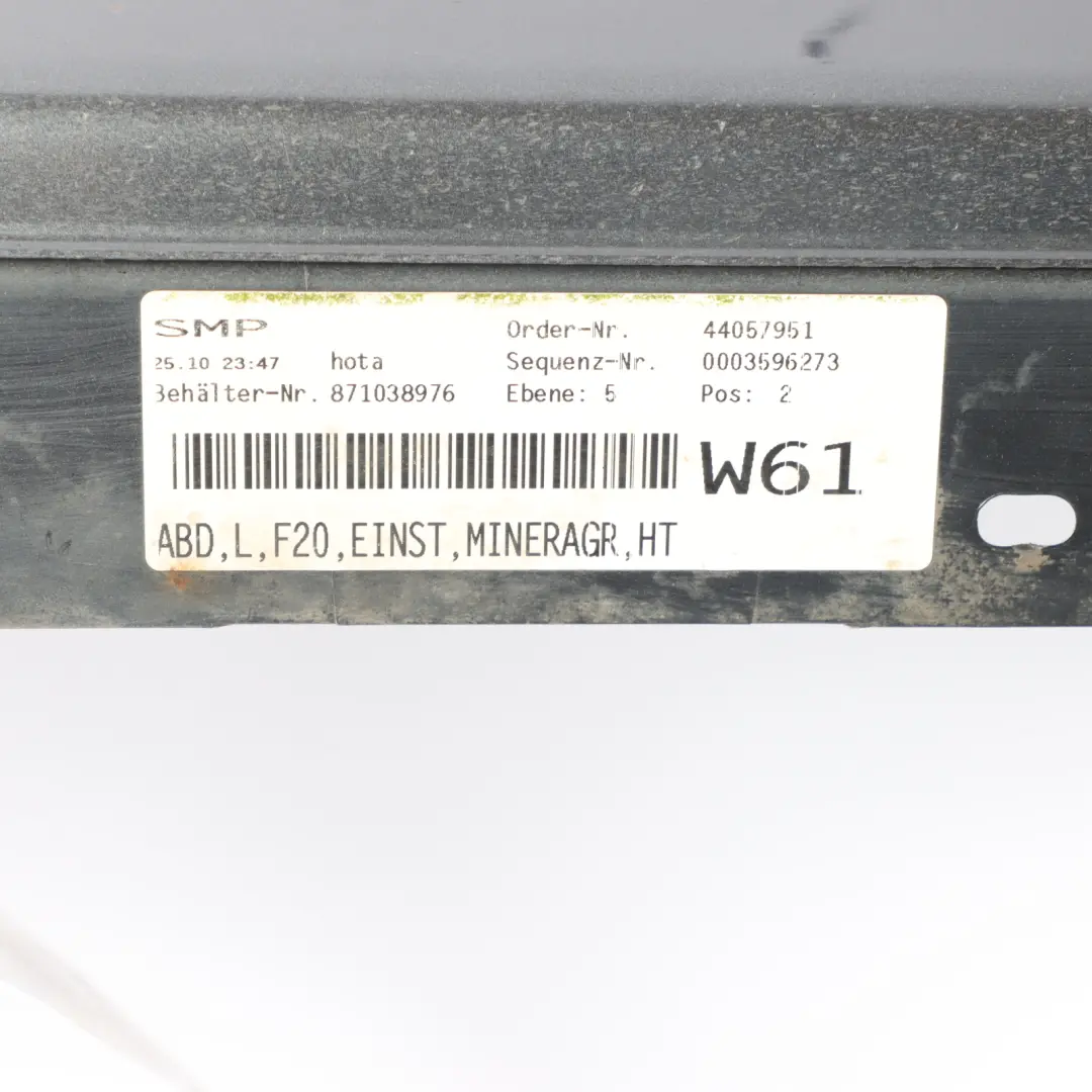 BMW F20 Nakładka Próg Lewy Mineralgrau - B39 - SKU 7293553-MG2 - Numer Części 7293553