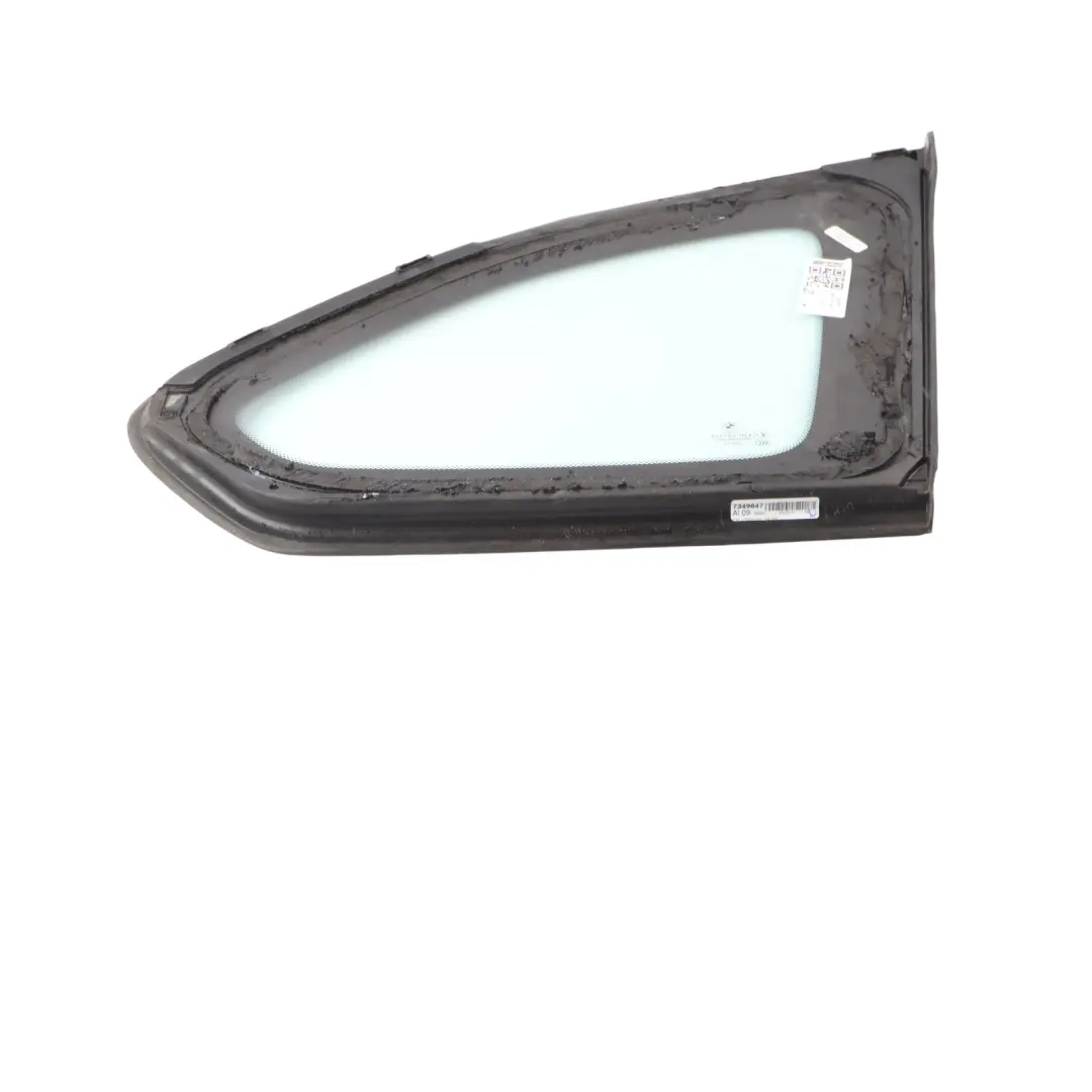 Left N/S Quarter Fixed Window Glass to BMW X1 F48 Rear with Part number 7349647 BMW X1 F48 Rear Left N/S Quarter Fixed Window Glass - SKU 7349647 - Part number 7349647
