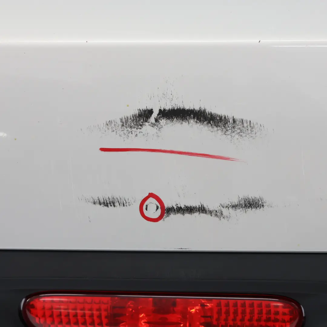Mini F56 F57 Rear Bumper Complete Trim PDC White Silver Metallic - A62 - SKU 7380009-WS - Part number 7380009