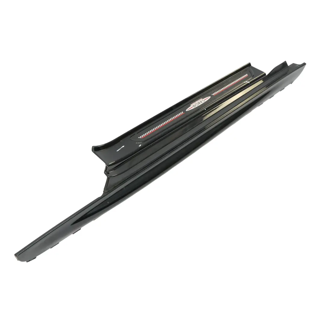 Side Skirt Right O/S JCW Sill Cover Rocker Panel Midnight Black A94 to Mini F56 F57 with Part number 7382182 Mini F56 F57 Side Skirt Right O/S JCW Sill Cover Rocker Panel Midnight Black A94 - SKU 7382182-MNB - Part number 7382182
