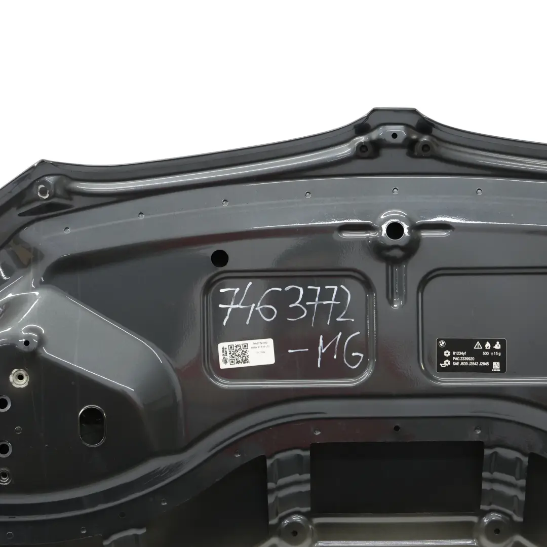 Hood Bonnet Engine Cover Panel Mineralgrau Grey Metallic - B39 to BMW F48 with Part number 7463772 BMW F48 Hood Bonnet Engine Cover Panel Mineralgrau Grey Metallic - B39 - SKU 7463772-MG - Part number 7463772