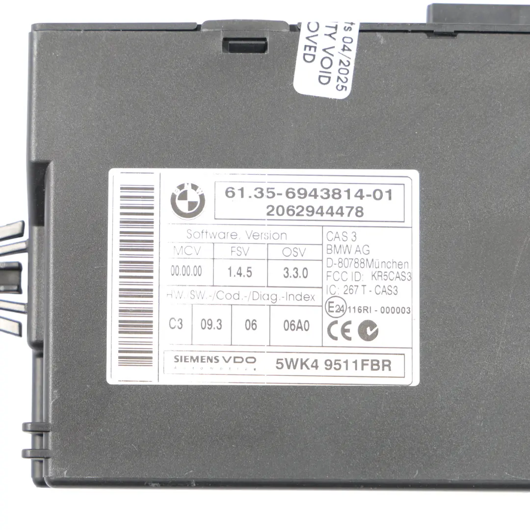 N52 218HP Engine ECU DME Kit Automatic to BMW E90 E91 E92 with Part number 7594483 BMW E90 E91 E92 N52 218HP Engine ECU DME Kit Automatic - SKU 7594483-3 - Part number 7594483