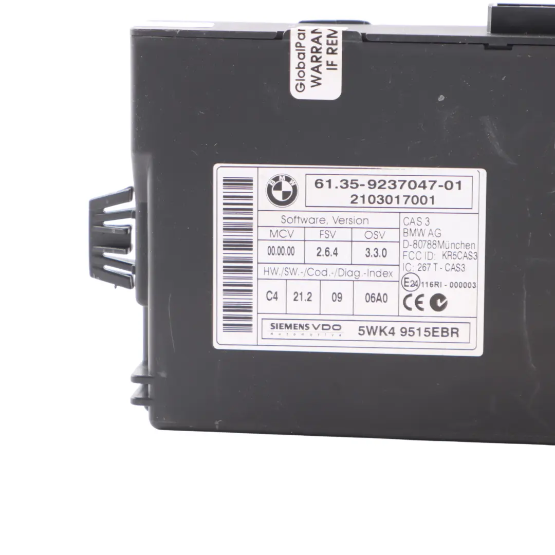 BMW E87 LCI E90 120i 320i Benzin N43 170PS Steuergerät DME CAS3 Schlüsse - SKU 7599881-20 - Teilenummer 7599881