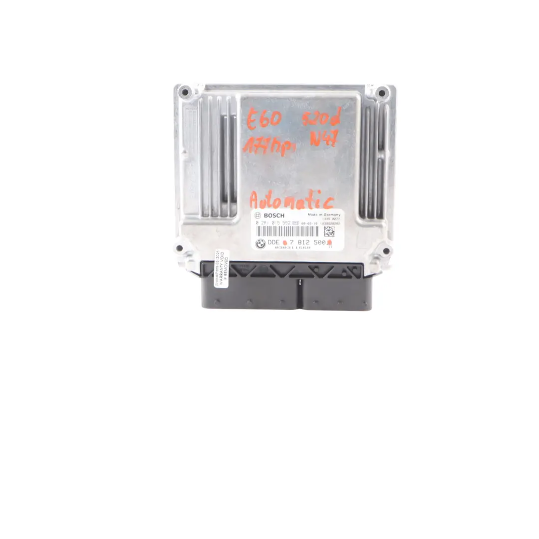 N47 520d Motore Diesel Kit ECU DDE CAS 3 Chiave per BMW Serie 5 E60 E61 LCI con numero di parte 7812500 BMW Serie 5 E60 E61 LCI N47 520d Motore Diesel Kit ECU DDE CAS 3 Chiave - SKU 7812500 - Numero di parte 7812500