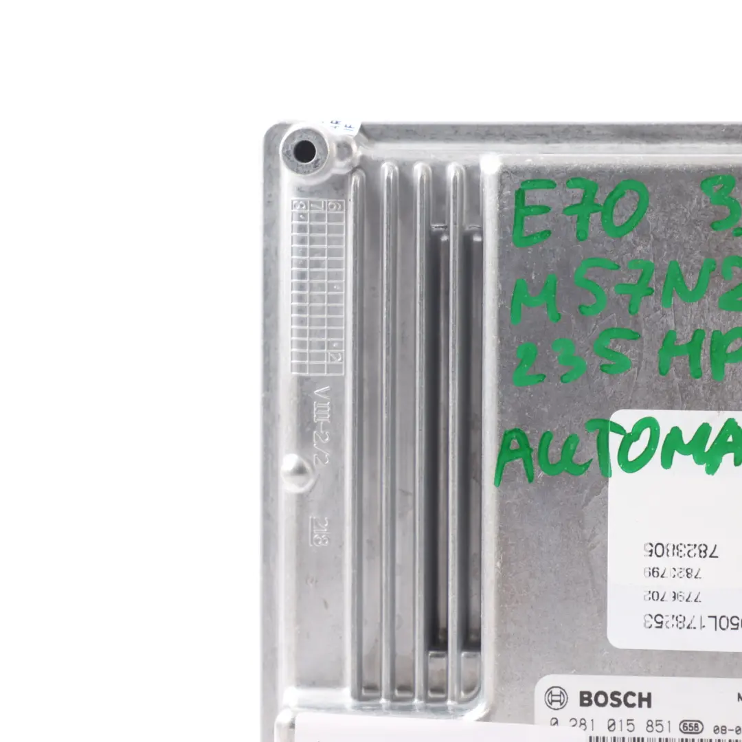 M57N2 235HP Engine Control Unit ECU DDE Automatic to BMW X5 E70 3.0d with Part number 8509035 BMW X5 E70 3.0d M57N2 235HP Engine Control Unit ECU DDE Automatic - SKU 7823799 - Part number 8509035