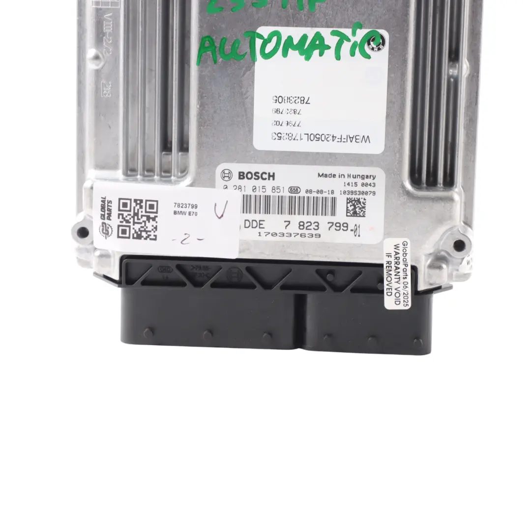BMW X5 E70 3.0d M57N2 235HP Engine Control Unit ECU DDE Automatic - SKU 7823799 - Part number 8509035
