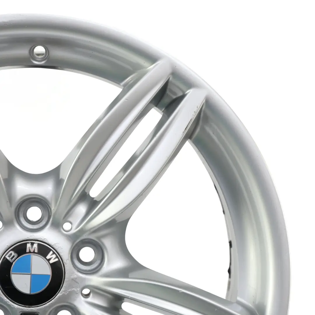 Alloy Rim M Double Spoke 351 9J 19" ET:44 to BMW F10 F12 Silver Rear Wheel with Part number 7842653 BMW F10 F12 Silver Rear Wheel Alloy Rim M Double Spoke 351 9J 19" ET:44 - SKU 7842653-10 - Part number 7842653