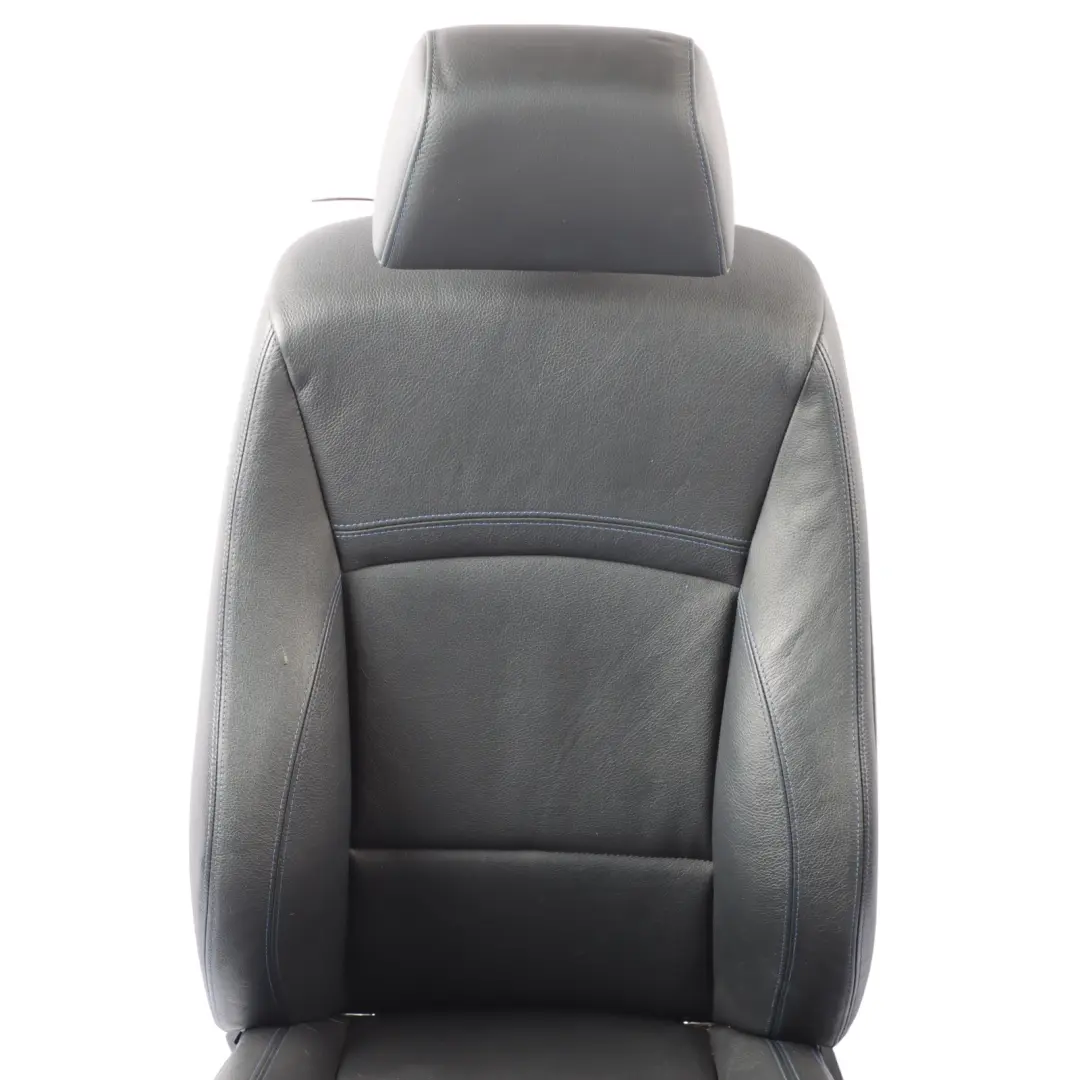  Front Seat BMW E90 E91 LCI Left N/S M Sport Black Leather Dakota Blue Stitching - SKU 7843515-1 - Part number 7843515