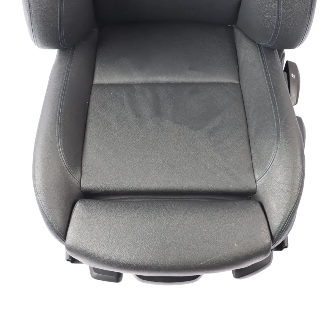  Front Seat BMW E90 E91 LCI Left N/S M Sport Black Leather Dakota Blue Stitching - SKU 7843515-1 - Part number 7843515