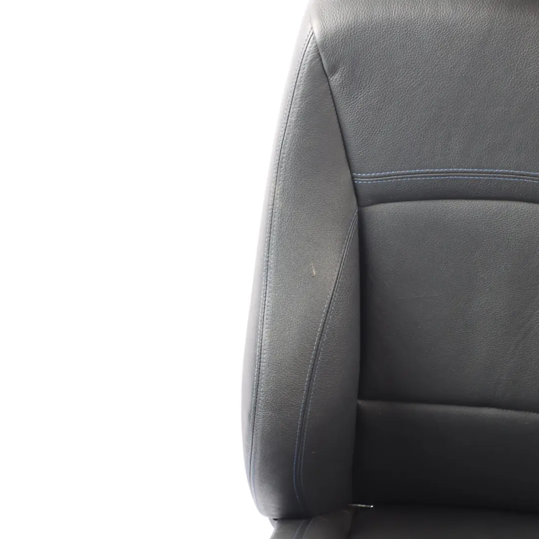  Front Seat BMW E90 E91 LCI Left N/S M Sport Black Leather Dakota Blue Stitching - SKU 7843515-1 - Part number 7843515