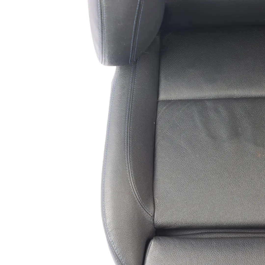 Front Seat BMW E90 E91 LCI Left N/S M Sport Black Leather Dakota Blue Stitching to with Part number 7843515 Front Seat BMW E90 E91 LCI Left N/S M Sport Black Leather Dakota Blue Stitching - SKU 7843515-1 - Part number 7843515