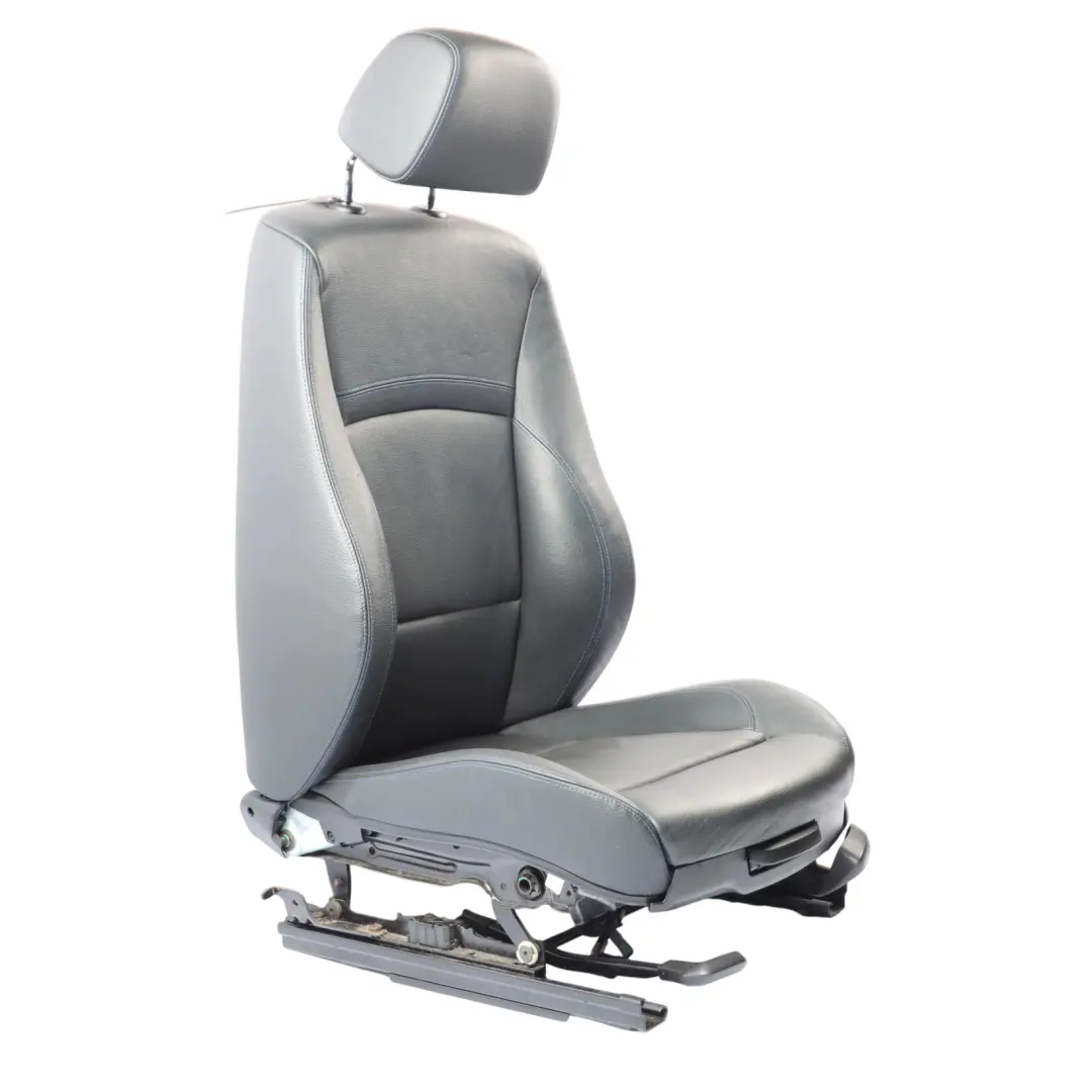  Front Seat BMW E90 E91 LCI Left N/S M Sport Black Leather Dakota Blue Stitching - SKU 7843515-1 - Part number 7843515