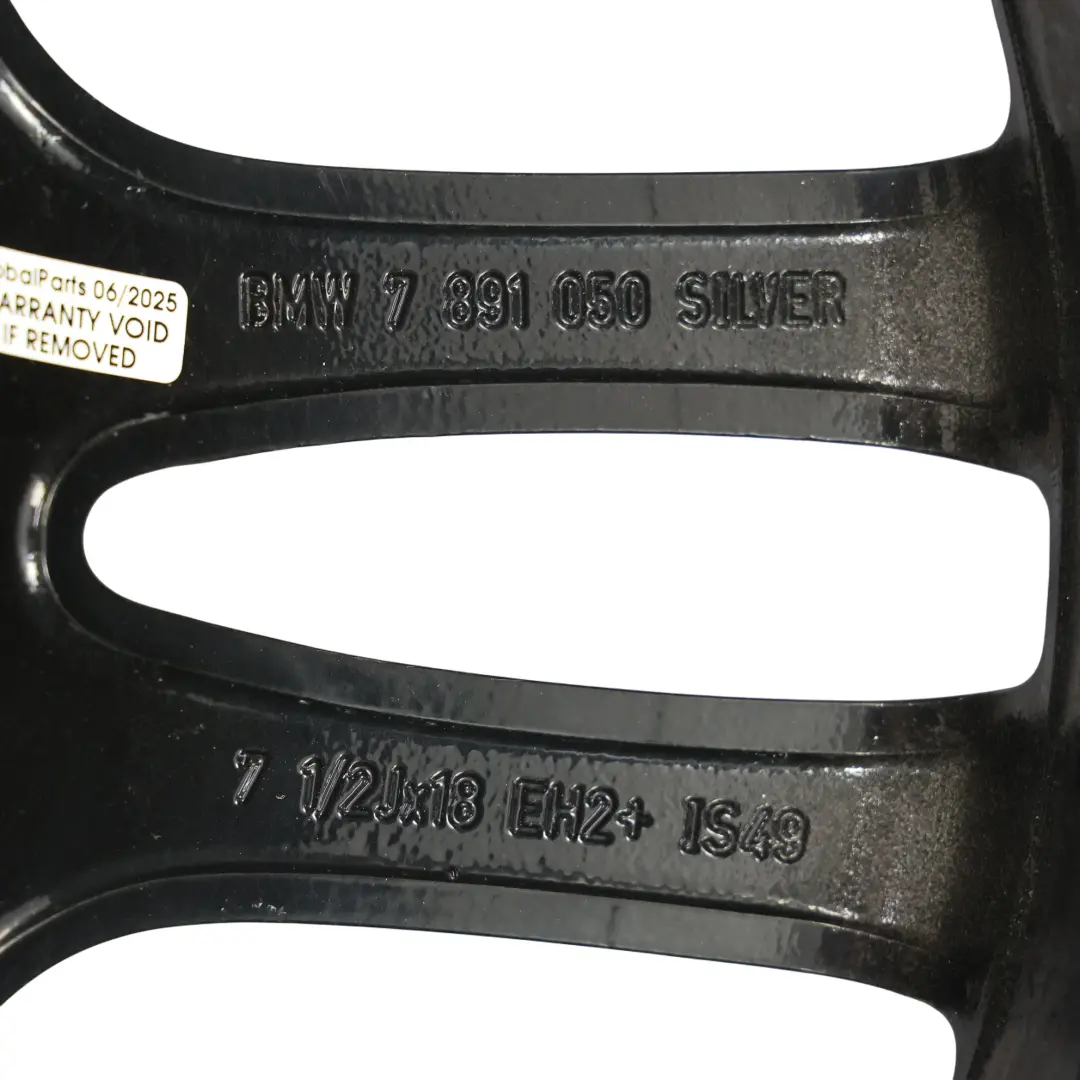  LlantaBMW E81 E87 Aleacion Delantera Negra 18" M Doble Radio 261 7,5J - SKU 7891050-3 - Número de pieza 7891050