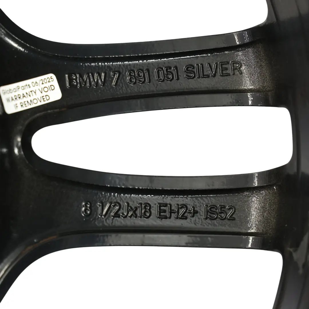 Llanta BMW E81 E82 E87 Aleación Trasera Negra 18" M Doble Radio 261 8,5J - SKU 7891051-6 - Número de pieza 7891051