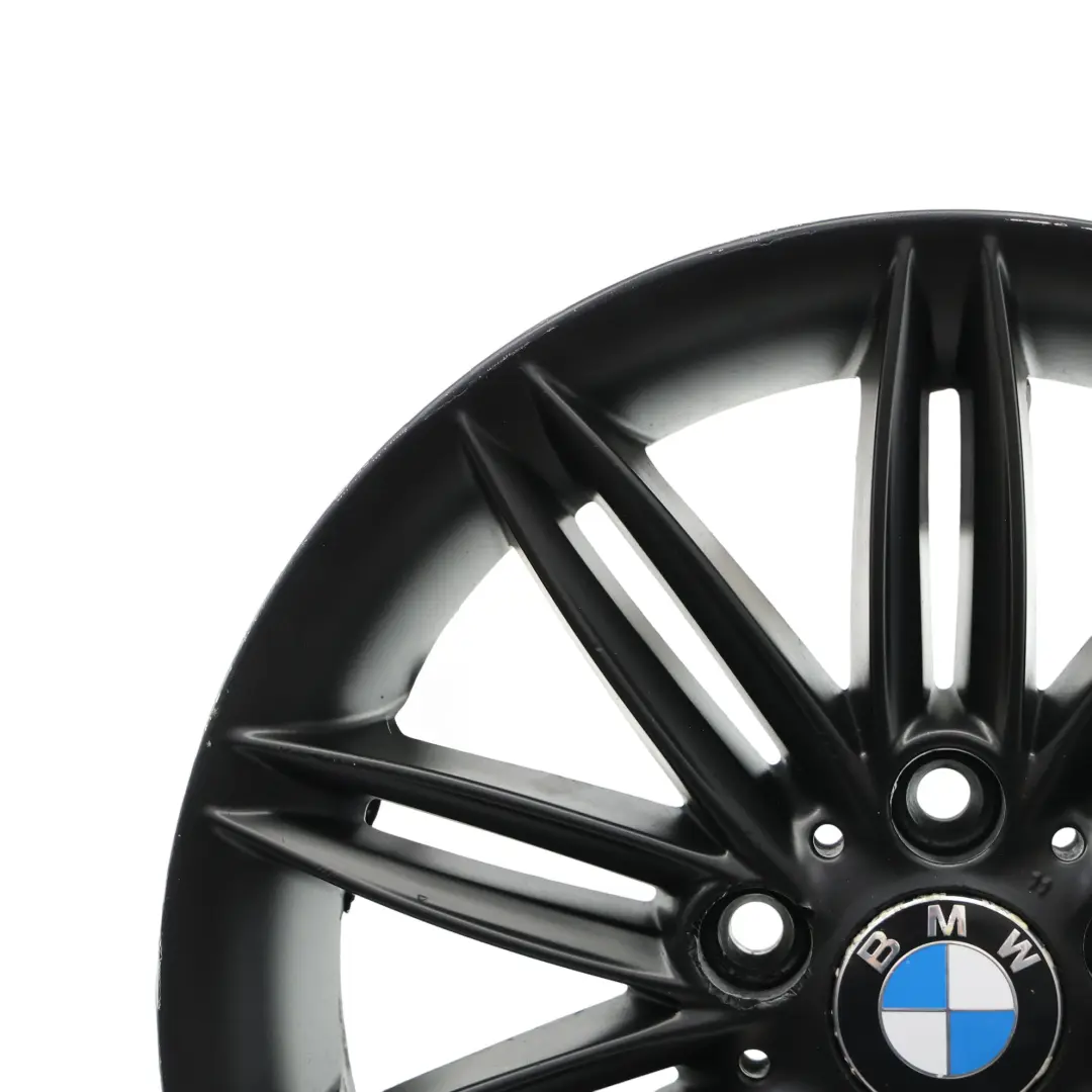 BMW E81 E82 E87 E88 Black Wheel Alloy Rim 17" 7J ET:47 M Double Spoke 207 - SKU 8036937-10 - Part number 8036937