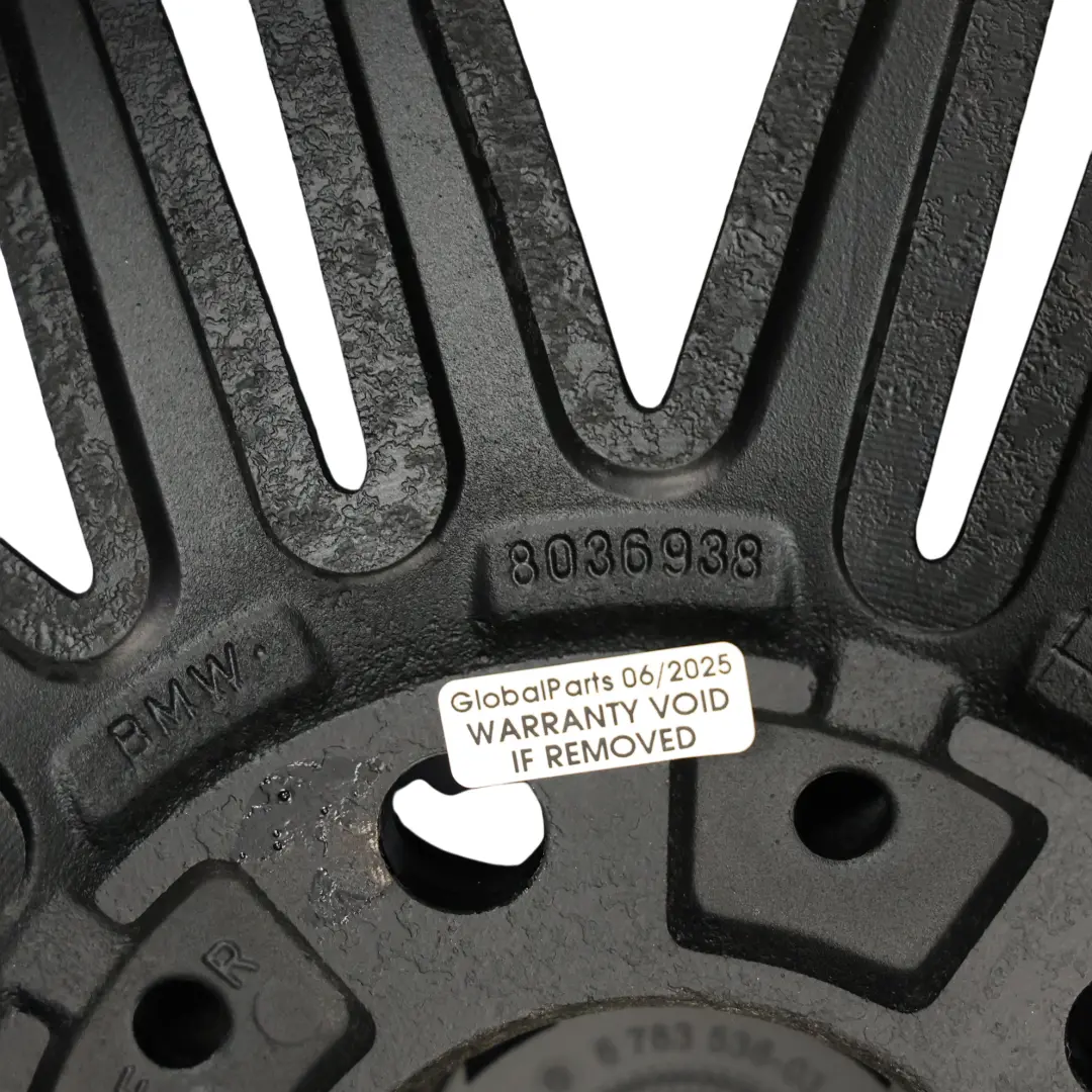 BMW E81 E82 E87 Llanta Aleación Negra Trasera 17" 7,5J ET:47 M Doble Radio 207 - SKU 8036938-10 - Número de pieza 8036938